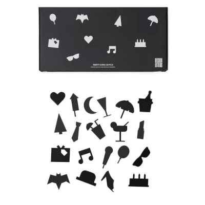Afbeelding van Design Letters Party icons voor letterbord 20 delig zwart