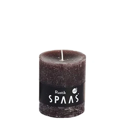 Afbeelding van Spaas Rustieke cilinderkaars 70/80 mm warm bruin 8ST