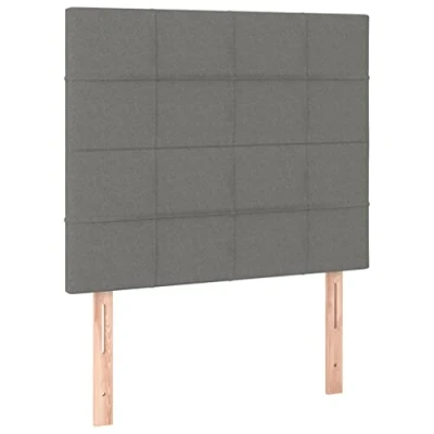 Afbeelding van vidaXL Hoofdborden 2 st 100x5x78/88 cm stof donkergrijs