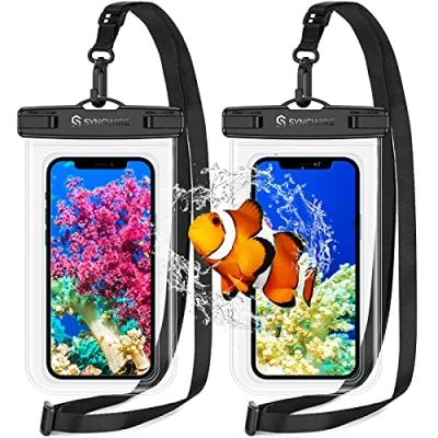 Afbeelding van SYNCWIRE Waterdichte smartphonehoes, 2 stuks, waterdicht, IPX8, Touch, gevoelig, voor iPhone 13 Pro Max 12 Mini 11 XR 8 Plus 7 SE 2020, Huawei Sumsung enz.