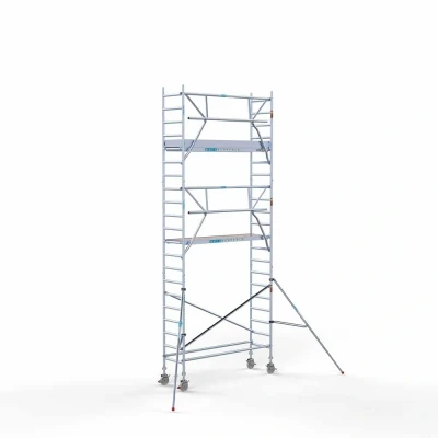 Afbeelding van Gevelvrije rolsteiger 0.75x2.50x7.20m werkhoogte &quot;houten platformen&quot;