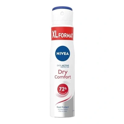 Afbeelding van 6x Nivea Deospray, antibacteriële actieve ingrediënten, 0% alcohol Dry Comfort 250ml