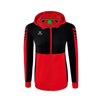 Afbeelding van Six Wings trainingsjack met capuchon dames rood/zwart / 38