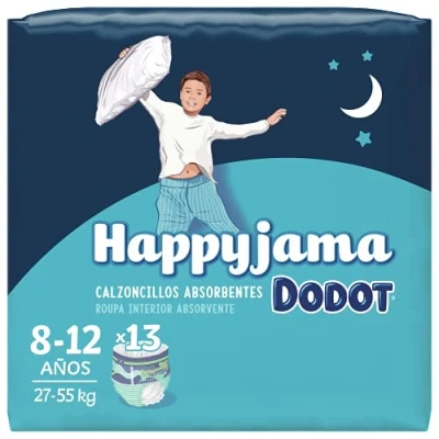 Afbeelding van Dodot HappyJama luiers, 8 12 jaar, 13 stuks, 27 55 kg, lekbescherming &#039;s nachts