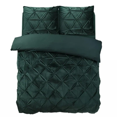 Afbeelding van Dekbedovertrek 1 Persoons 140x200 Sleeptime Microvezel Groen Inclusief Kussensloop