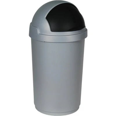 Afbeelding van Curver Roll Bullet bin 50L zilver/antraciet