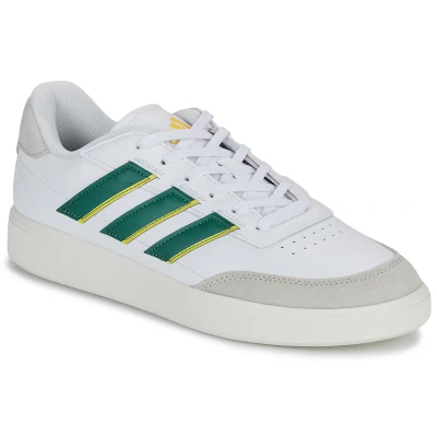 Afbeelding van Adidas Courtblock heren sneakers wit groen Maat 44 Uitneembare zool