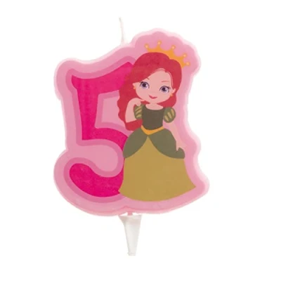 Afbeelding van Dekora verjaardagskaarsen 2D prinsessen voor kindertaart, maat 5