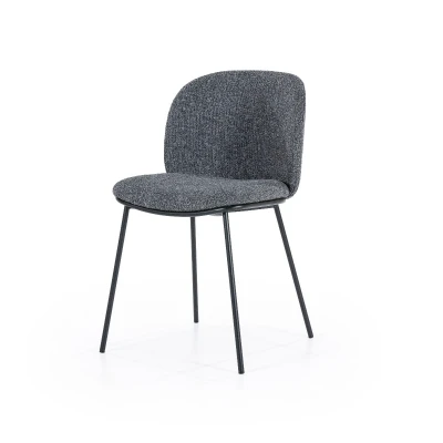 Afbeelding van By Boo Eetkamerstoel Clypso antraciet Stof