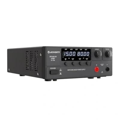 Afbeelding van Jesverty Laboratoriumvoeding DC voeding variabel, 0 80V 15A 1200W schakelende geregelde tafelvoeding met encoderknop, aan/uit schakelaar, 4 cijferig LED display, OVP &amp; OCP, Aux uitgang SPS 8015H