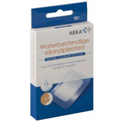 Afbeelding van Heka Klein Eilandpleister 5cm X 7 Cm Waterbestendig, 10 stuks
