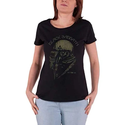 Afbeelding van Black Sabbath US Tour 1978 Dames T shirt S Zwart