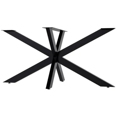 Afbeelding van CLP Hardwick Tafelpoten metaal doe het zelf hoogte van 71 cm Stervormig tafelframe gepoedercoat zwart