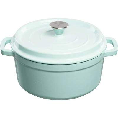 Afbeelding van Grand Feu Geëmailleerde gietijzeren braadpan 4,7 ltr. licht blauw