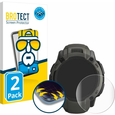 Afbeelding van BROTECT Screenprotector voor Garmin Instinct 2X Solar Folie Beschermfolie transparant volledig dekking (2 Stuks)
