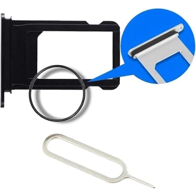 Afbeelding van MMOBIEL Sim Tray Kaart Houder Nano Slot voor iPhone 11 (ZWART)