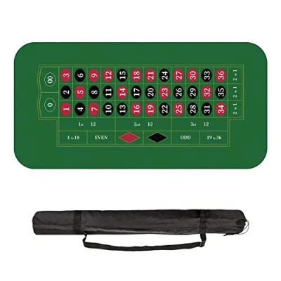 Afbeelding van Texas Hold&#039;em Professionele Pokermat 180 x 90 cm, Deluxe Poker Tafelonderlegger, Pokertafelonderlegger, Roulette Mat, Incl. Draagtas Voor Een Echt Casino gevoel (Groene cm)