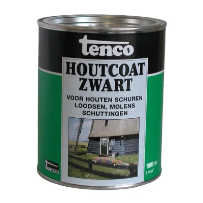 Afbeelding van Tenco Houtcoat Zwart 1 liter Buiten onderhoud