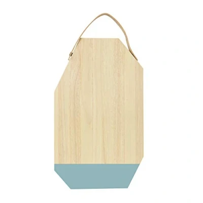 Afbeelding van TAK Design Dippo Snijplank Incl. Leer Hout 50 x 30 cm Blauw