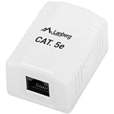 Afbeelding van Lanberg OU5 0001 W Oppervlakterozet Cat.5e UTP 1 x RJ45 bus wit