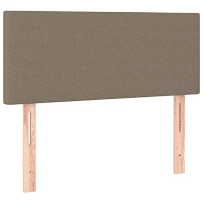 Afbeelding van vidaXL Hoofdbord 90x5x78/88 cm stof taupe, hoofdeinde, houten bedonderdeel, hoofdbord, slaapkamermeubel, bedaccessoire, hoofdsteun