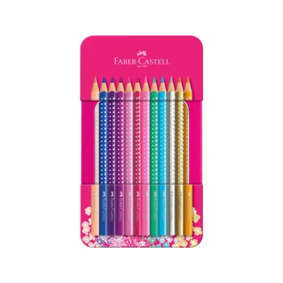 Afbeelding van Faber Castell kleurpotloden Sparkle junior 18 cm hout 13 delig