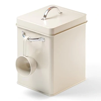 Afbeelding van Björn&amp;Schiller Waspoeder opbergdoos 6,5 l, wasmiddelopslag, metalen wasmiddelbox, wasmiddelhouder met doseerder, doos voor afwaspoeder, afwaspoeder houder