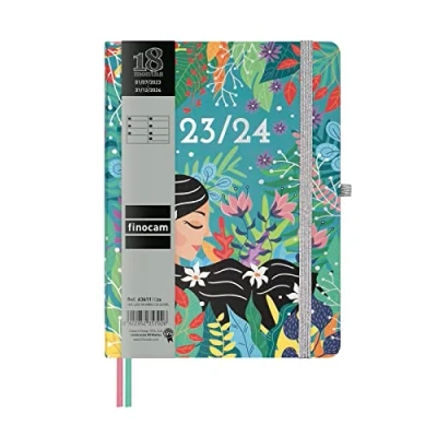 Afbeelding van Finocam Agenda Mínimal 18 maanden 2023 2024 horizontale weekweergave juli december (18 maanden) Lady internationaal