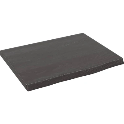 Afbeelding van Wastafelblad 40x30x2 cm behandeld massief hout donkergrijs