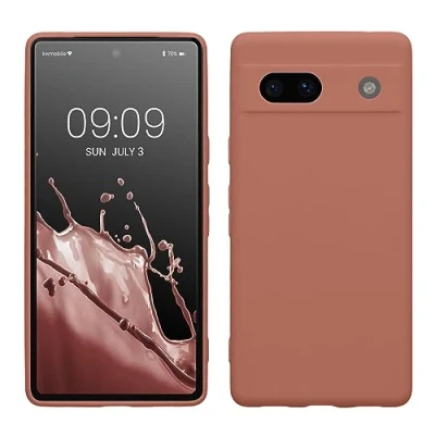 Afbeelding van kwmobile telefoonhoesje geschikt voor Google Pixel 7a Hoesje smartphone Precisie camera uitsnede In winter roze