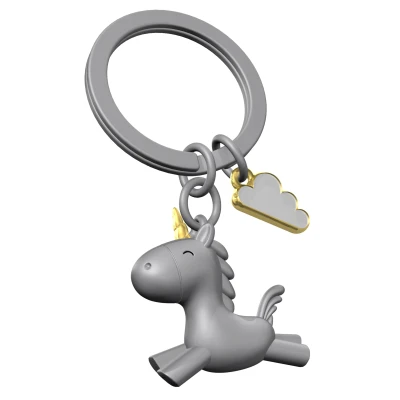 Afbeelding van Metalmorphose Sleutelhanger Animals Eenhoorn Flying Unicorn Nikkel