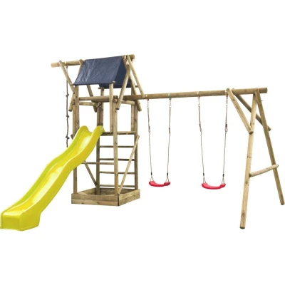 Afbeelding van Intergard houten speeltoestel schommel Nelis 380x500x290cm
