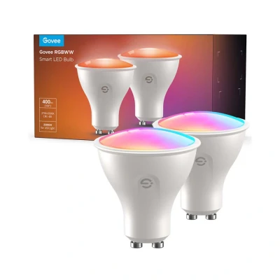 Afbeelding van Govee GU10 Wifi&amp;BLE RGBWW Smart led Bulb 400lm (2 pack) ledlamp 2.4 GHz Wi Fi, Bluetooth