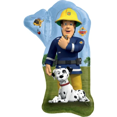 Afbeelding van Amscan Brandweerman Sam Folie ballon Heliumballon 55x83cm Leeg.