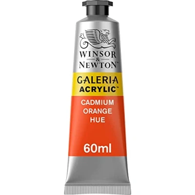 Afbeelding van Winsor &amp; Newton 2120090 Galeria acrylverf, hoge pigmentatie, lichtecht en verouderingsbestendig, romige vloeiende consistentie 60ml Tube, Cadmium Orange Hue