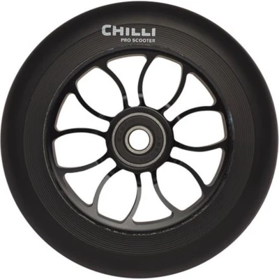 Afbeelding van Chilli Turbo Alu Stuntstep Wiel 110mm Abec 9 Lagers (per Stuk) Zwart