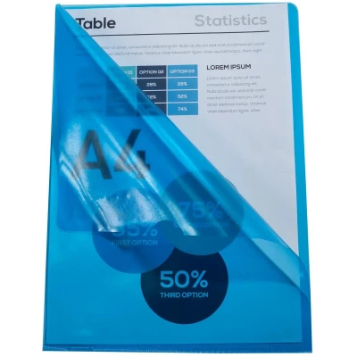 Afbeelding van Insteekhoes 50 st. L map glad pvc 13/100e A4 Exacompta