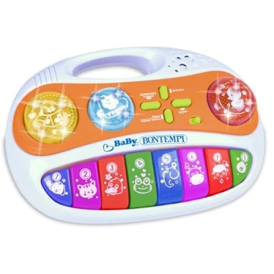 Afbeelding van Bontempi BabyKeyFun: 8 toetsen speelgoed toetsenbord voor kleine muzikanten, 255x175x70 mm