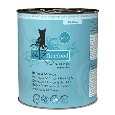 Afbeelding van Catz Finefood N 13 Haring &amp; Krabben fijn voedsel kattenvoer nat en verfijnd met pompoen aloë vera, 6 x 800 g dozen
