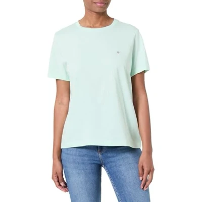 Afbeelding van GANT Printed Archive Shield Tshirt basic, Dames, Maat: Small, Faded mint