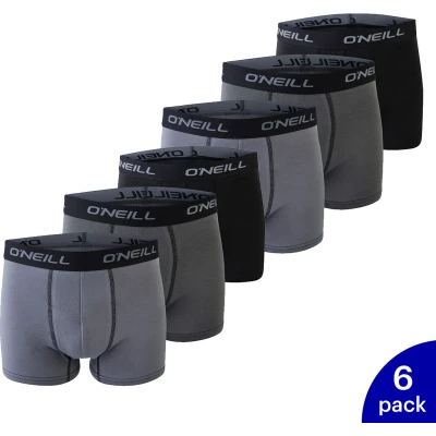 Afbeelding van 6 Pack O&#039;Neill Basic Heren Boxershorts 900003 6569 Zwart / Grijs Maat XL