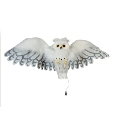 Afbeelding van Europalms Halloween Sneeuwuil geanimeerd 80cm decoratie versiering accessoires feest