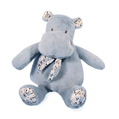 Afbeelding van Histoire d&#039;Ours Pluche dier Nijlpaard Hippo Bandana Blauw 22 cm L&#039;HIPPO HO3176