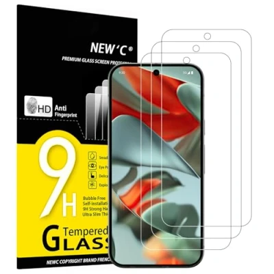 Afbeelding van NEW&#039;C 3 Stuks, Screenprotector voor Google Pixel 9 Pro XL, Gehard Glass Schermbeschermer Film 0.33 mm ultra transparant, resistent