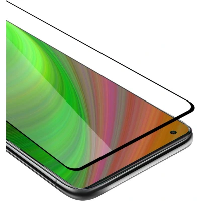 Afbeelding van Cadorabo Screenprotector geschikt voor Oppo A53s Volledig scherm pantserfolie Beschermfolie in TRANSPARANT met ZWART Gehard (Tempered) display beschermglas 9H hardheid 3D Touch
