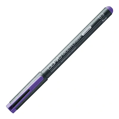 Afbeelding van Multiliner lavendel 0,3 mm, tekenpen met water en alcoholbestendige pigmentinkt in lila, professionele fineliner voor schetsen, illustraties contouren