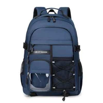 Afbeelding van Lmwzh Jongens Voor School Rugzak Tiener Schooltas Tas Reflecterende Waterdicht Game Tas, blauw, 18x12.5x8 Zoll
