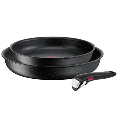 Afbeelding van Tefal Pannenset Ingenio Black Stone (set, 3 delig)