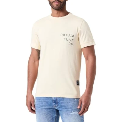 Afbeelding van Key Largo PLAN Round Tshirt print, Heren, Maat: Medium, Bleached sand