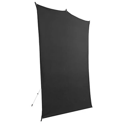 Afbeelding van Savage Reizen Achtergrond Kit, Zwarte Vloer Uitgebreide Achtergrond, Grootte 1.52m x 2.13m, Foto Met Aluminium Stand, Draagtas Schouderriem